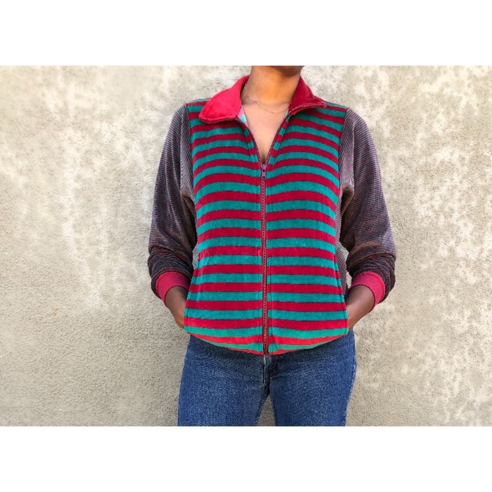 Vintage Velour Zip-Up Jacket